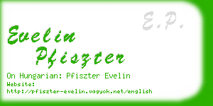 evelin pfiszter business card